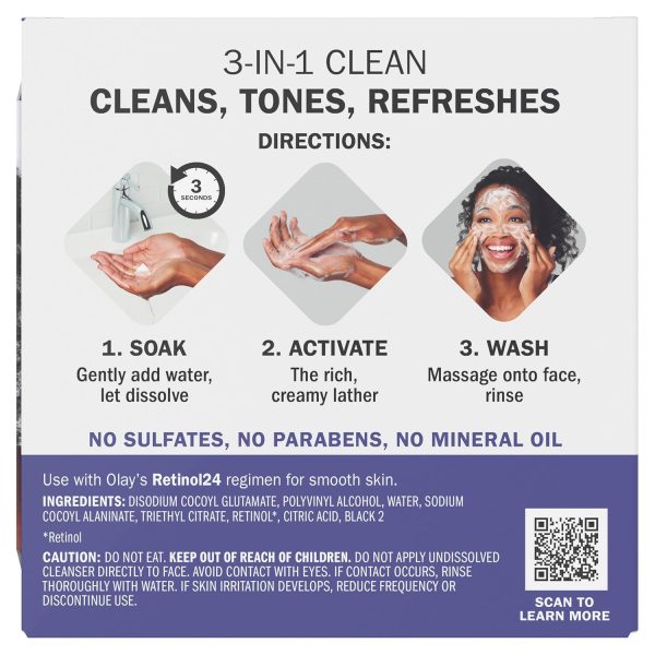 Olay Cleansing Melts + Retinol Face Cleanser, 64 ct. total (2 x 32 ct.), - Image 11