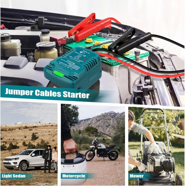 Car Battery Jump Starter Adapter Compatible with makita 18V Battery,Battery - Image 5