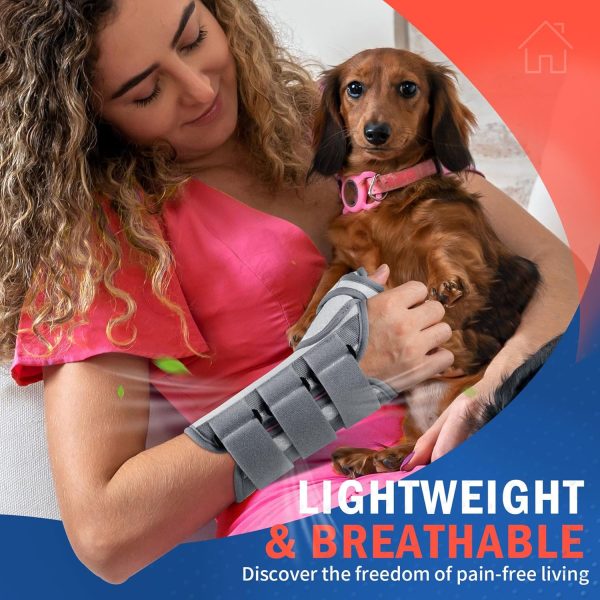 FEATOL Carpal Tunnel Wrist Brace Night Support, Wrist and Thumb Brace for - Image 8