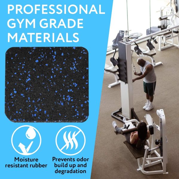 IMPRESA 6 Pack Exercise Equipment Mat 4"x 4"x 0.5" Pads - Treadmill Mat for - Image 7