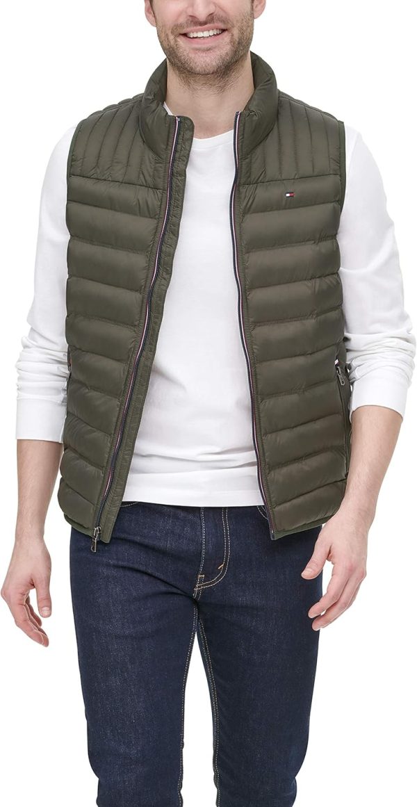 Tommy Hilfiger Men's Lightweight Packable Puffer Vest Jacket - Image 3