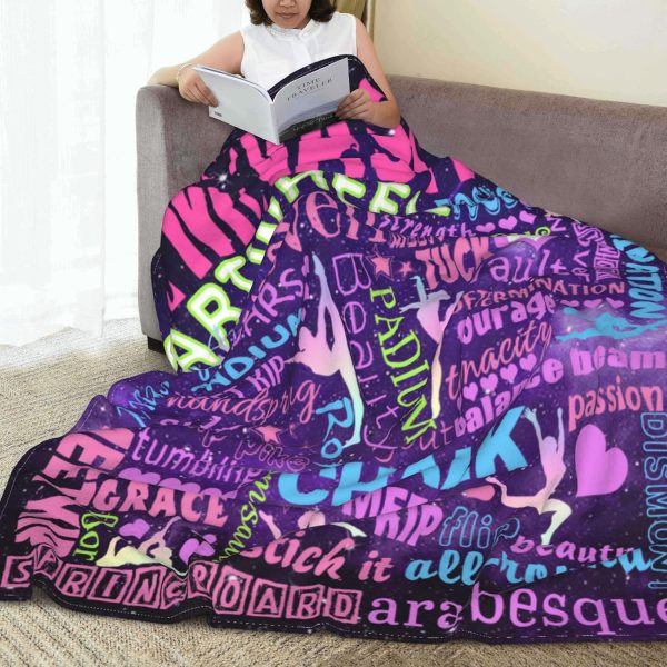 Gymnastics Blanket, Gymnast Gifts for Girls Gymnastics Lovers Teens Women - Image 6