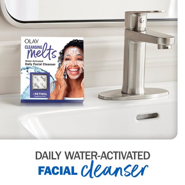 Olay Cleansing Melts + Retinol Face Cleanser, 64 ct. total (2 x 32 ct.), - Image 8