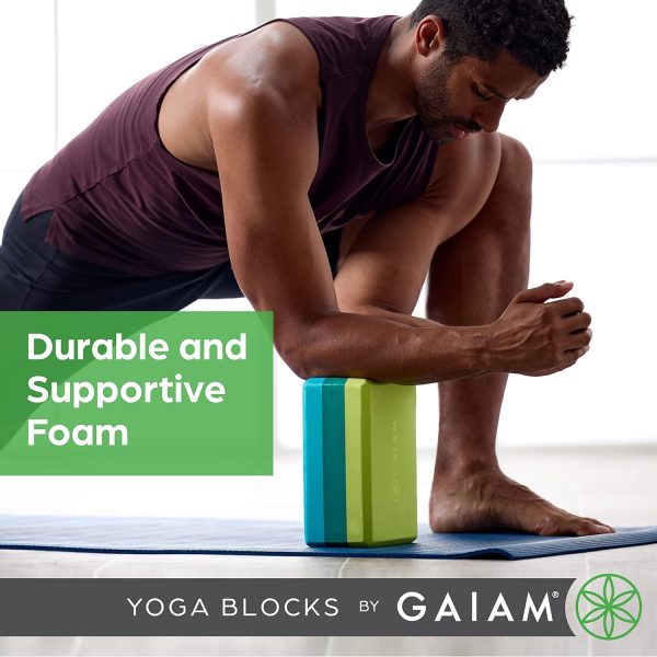 Gaiam Yoga Block - Supportive Latex-Free Eva Foam - Soft Non-Slip Surface - Image 4