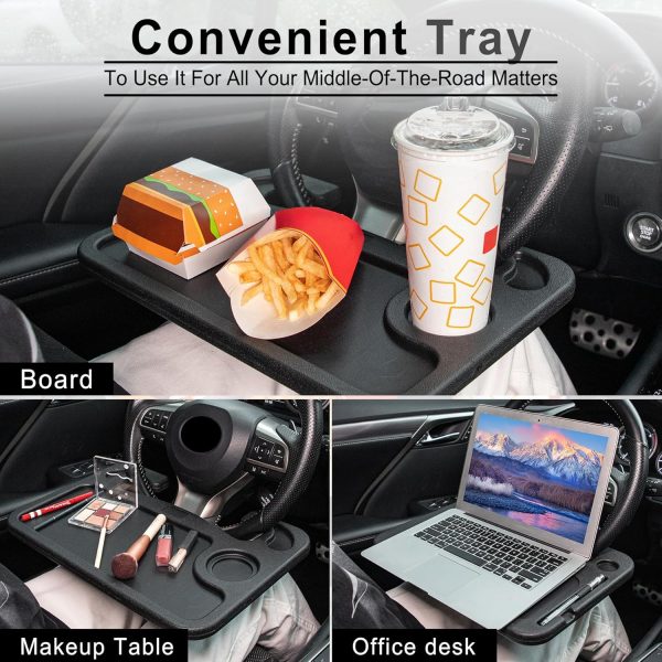 JUSTTOP Car Steering Wheel Desk for Laptop,Multipurpose Travel Car - Image 5