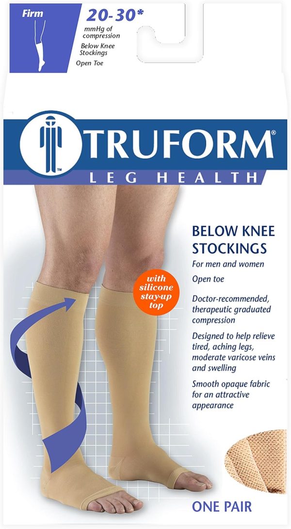 Truform 20-30 mmHg Compression Stockings for Men and Women, Knee High - Image 5