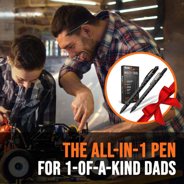 RAK Multitool Pen 2-Pack - Multi-Tool Pens with LED Light, Flathead & - Image 2