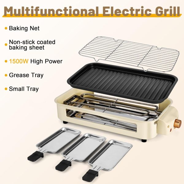 Pukomc Electric Indoor Grill,2 in 1 Indoor Grills for Kitchen with Grill - Image 6
