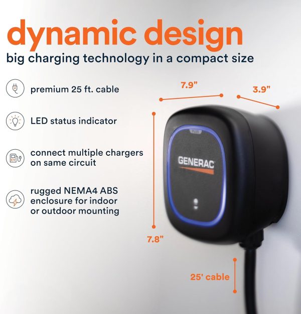 Generac Electric Vehicle (EV) Charger Level 2 Plus, 48 AMP - Quick Charge, - Image 7