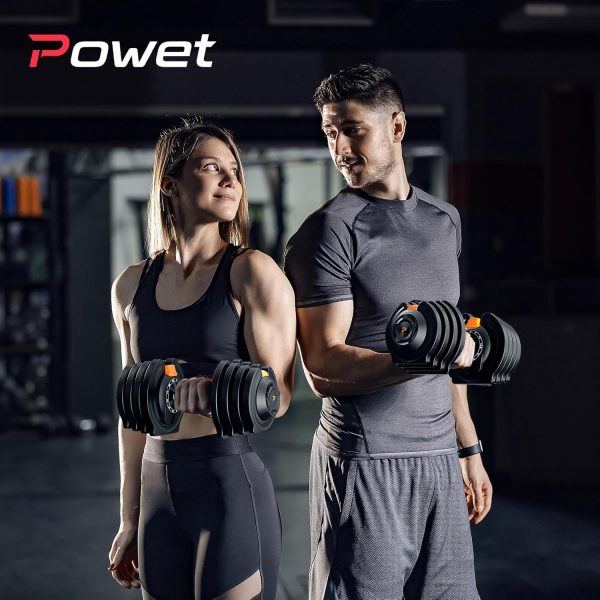 Adjustable Dumbbell Set, 40LB to 3LB Weight Set, 12 Free Weights Adjustable - Image 7