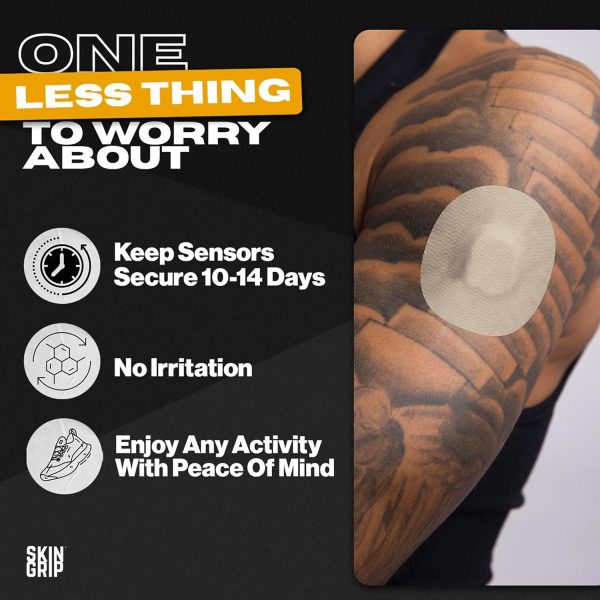 Skin Grip Adhesive Patches for Libre 2 CGM – Basics Pack, Waterproof & - Image 3