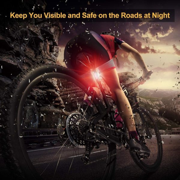 Ascher USB Rechargeable LED Bike Tail Light 2 Pack, Bright Bicycle Rear - Image 6