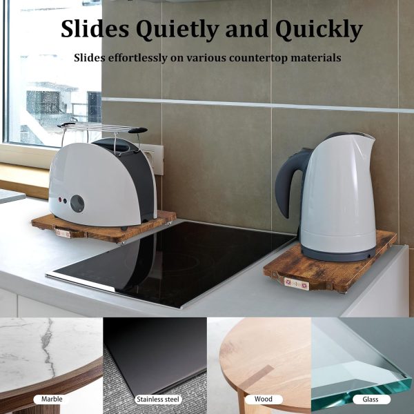Appliance Sliders, 2 Sets Sliding Trays for Coffee Maker, Appliance Sliders - Image 5