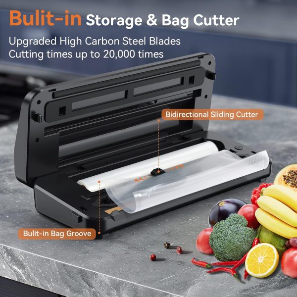 Vacuum Sealer Machine, Food Sealer Machine 80KPA Fully Automatic 8-IN-1 - Image 3