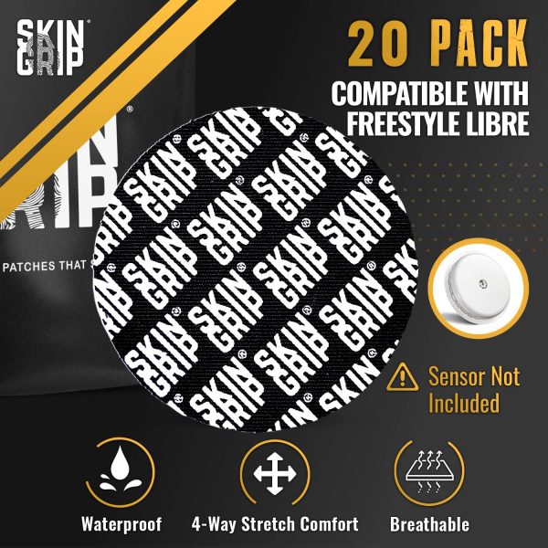 Skin Grip Adhesive Patches for Freestyle Libre CGM w/Cutout – Waterproof & - Image 4