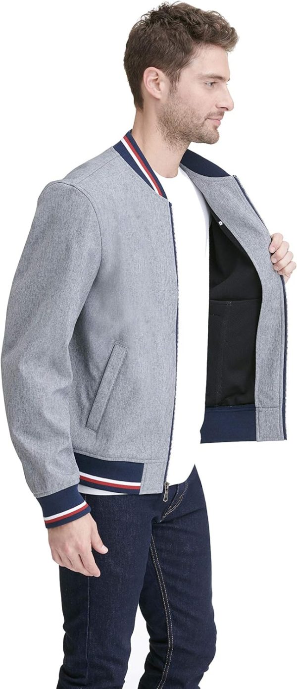 Tommy Hilfiger Men's Lightweight Varsity Rib Knit Bomber Jacket - Image 5