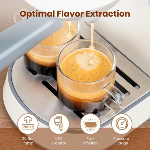 Gevi Espresso Machine 20 Bar with Grinder，Professional Espresso Maker with - Image 3