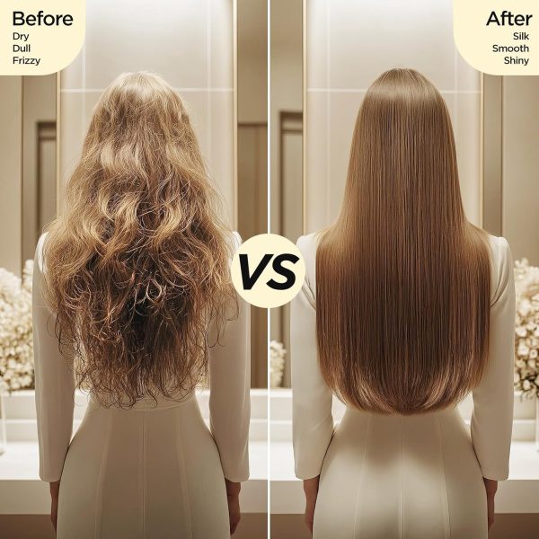 Hair Straightener Brush, Upgraded Ionic Hair Straightener Comb with - Image 7