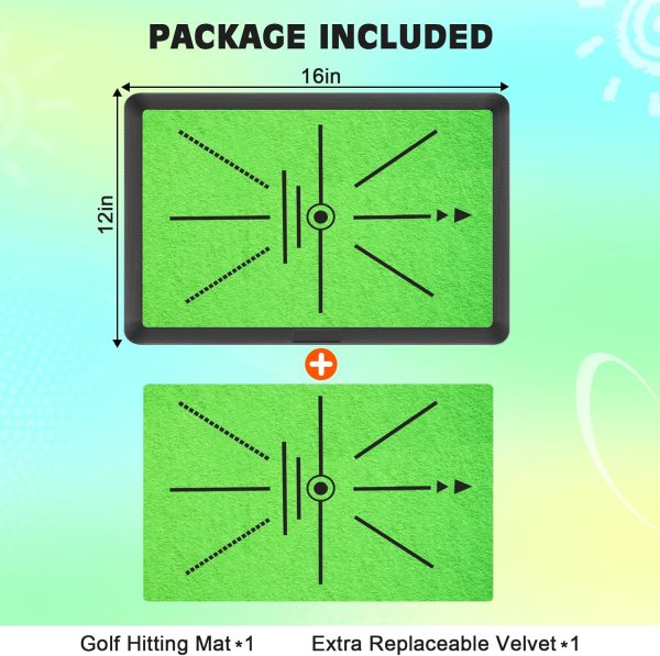 Golf Hitting Mat, Golf Mat Practice Indoor & Outdoor for Swing Path - Image 8