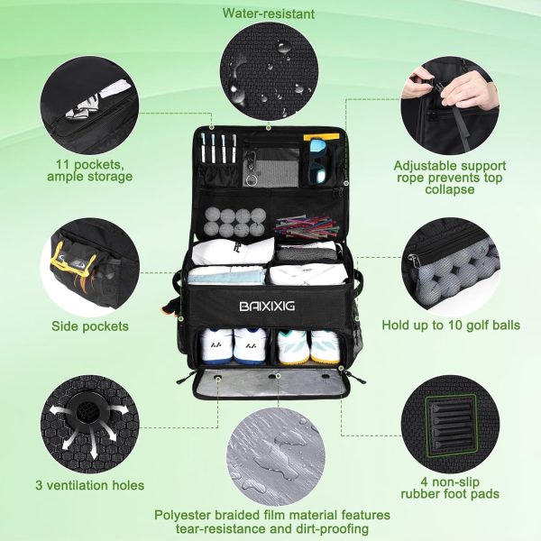 Golf Gifts for Men, Golf Trunk Organizer, 2 Layer Waterproof Car Golf - Image 4