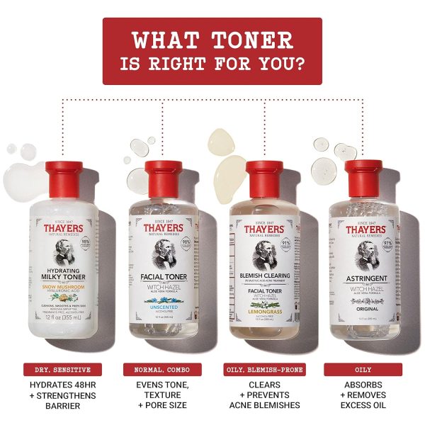 THAYERS Milky Face Toner Skin Care with Snow Mushroom and Hyaluronic Acid, - Image 9