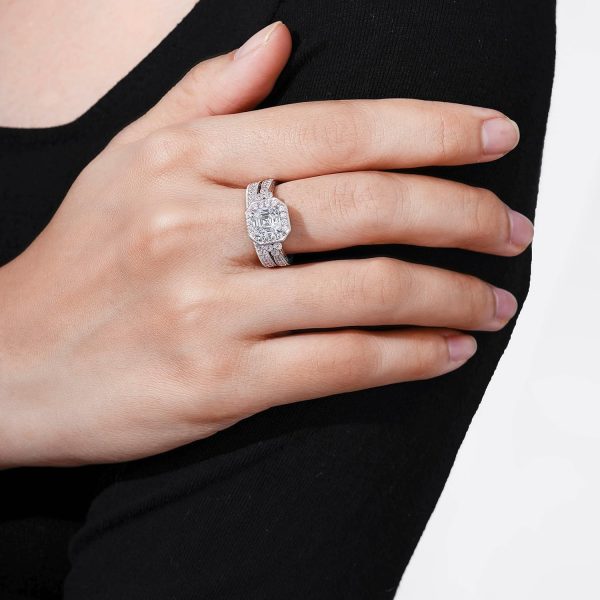 Amazon Essentials Platinum or Gold Plated Sterling Silver Antique Ring set - Image 7