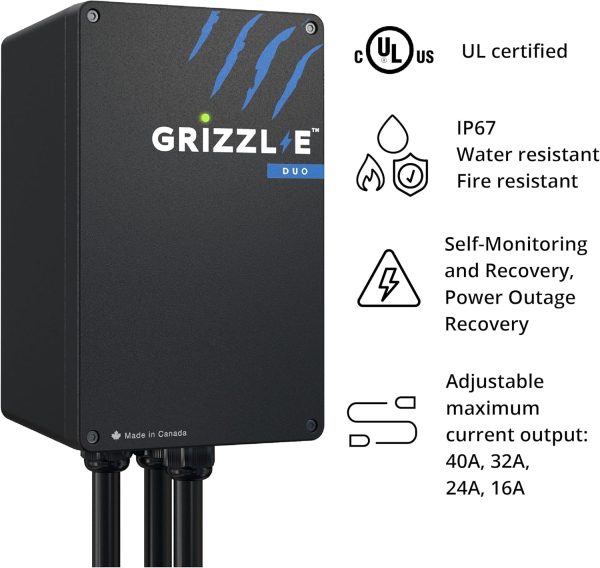 Grizzl-E Duo Level 2 Plug in EV Charger, up to 40 Amp, Two 24 feet Premium - Image 4