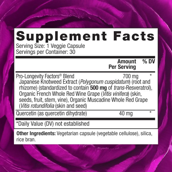 Reserveage Beauty, Resveratrol 500 mg, Antioxidant Supplement for Heart and - Image 2