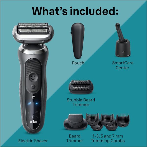 Braun Electric Shaver for Men, Series 7 7185cc, Holiday Gifts for Men, Wet - Image 3