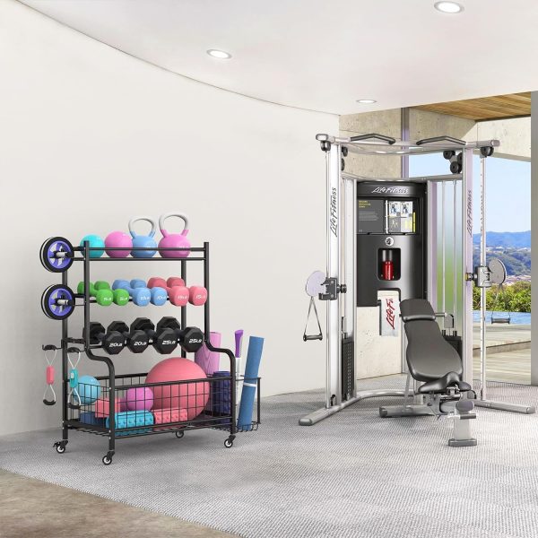Yoga Mat Storage Rack, Home Gym Storage Rack for Dumbbells, Kettlebells, - Image 2