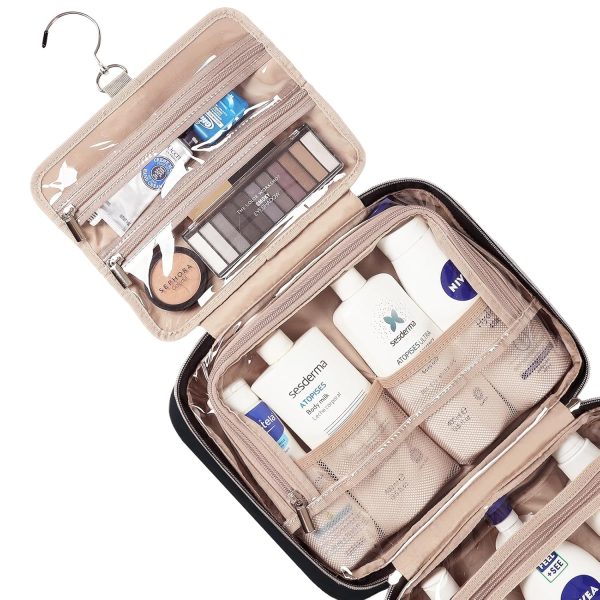 NISHEL Travel Toiletry Bag for women, Portable Hanging Organizer for - Image 4