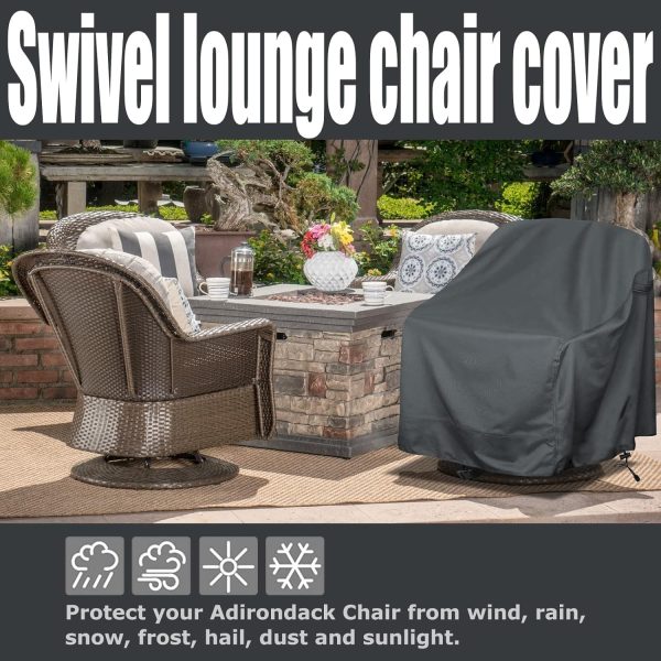 Outdoor Swivel Lounge Chair Cover 4 Pack,Waterproof Heavy Duty Outdoor - Image 4