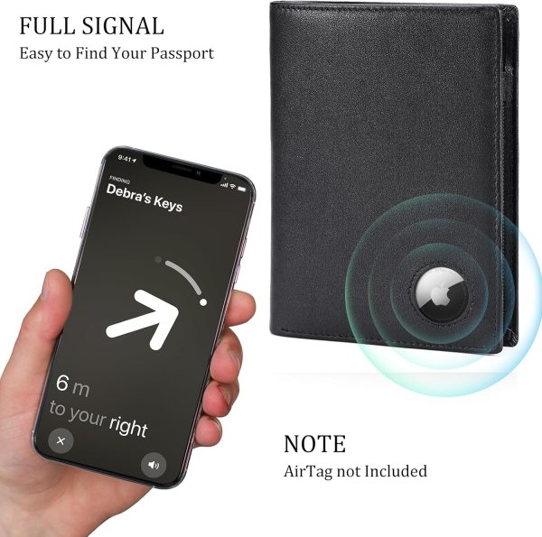 Polare Luxury RFID Blocking Leather Passport Holder Travel Wallet For Men - Image 3