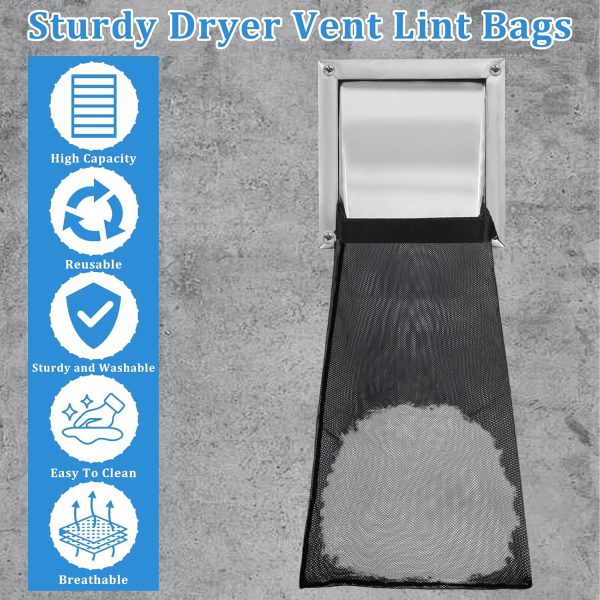 4 PCS Dryer Vent Lint Catcher, Dryer Lint Catcher, Dust Bag Lint Bag - Image 3