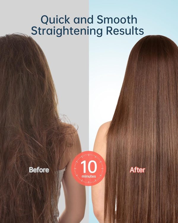 VENTRIS VOYA Cordless Hair Straightener Brush, Arc-Shaped Bristle, - Image 8