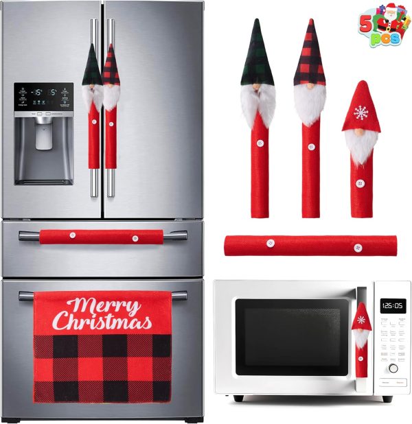 JOYIN Christmas Refrigerator Handle Covers Set of 5 Xmas Appliance Handle - Image 9