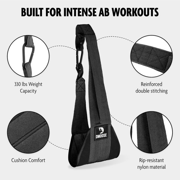 DMoose Fitness Hanging Ab Straps for Pull Up Bar & Core Strength Training - - Image 4
