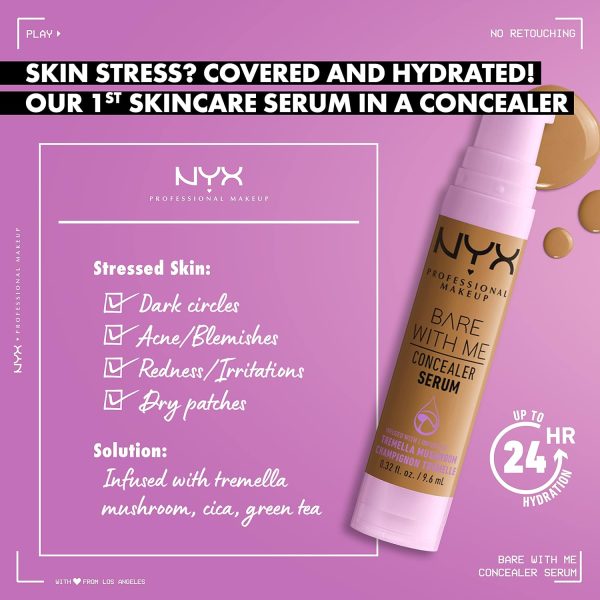 NYX PROFESSIONAL MAKEUP Bare With Me Concealer Serum, Concealer Makeup For - Image 2