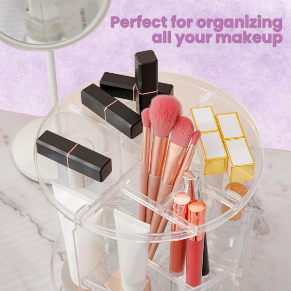 GGGI Solution - 360 Rotating Makeup Organizer Clear Acrylic Skincare and - Image 4
