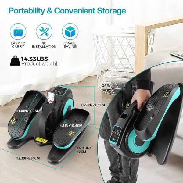 Under Desk Elliptical Machine, Ellipse Leg Exerciser for Seniors Adults, - Image 2