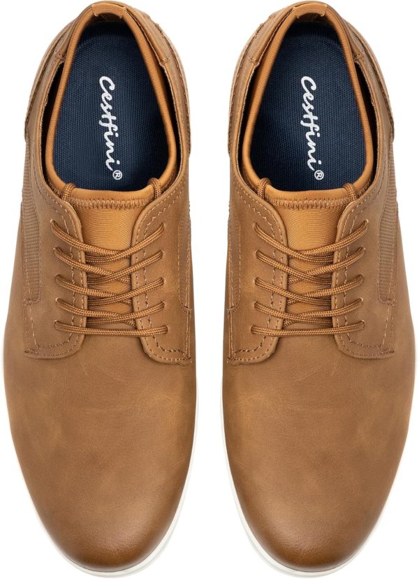 Cestfini Mens Casual Dress Shoes Brown Dress Sneakers Comfortable Fashion - Image 5