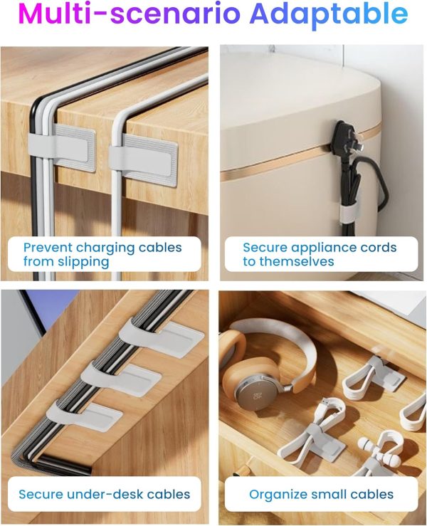 Hook and Loop Cable Ties, Self Adhesive Hook and Loop Cable Straps, - Image 6