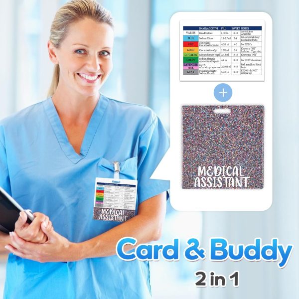 Plifal Medical Assistant Phlebotomist Badge Buddy with Order of Blood Draw - Image 2