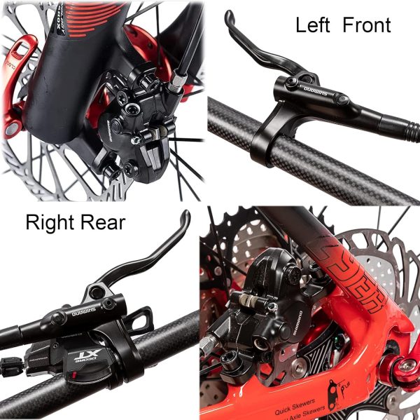 BUCKLOS Shimano MT200 MTB Hydraulic Disc Brakes Set, Left Front 800mm Right - Image 7