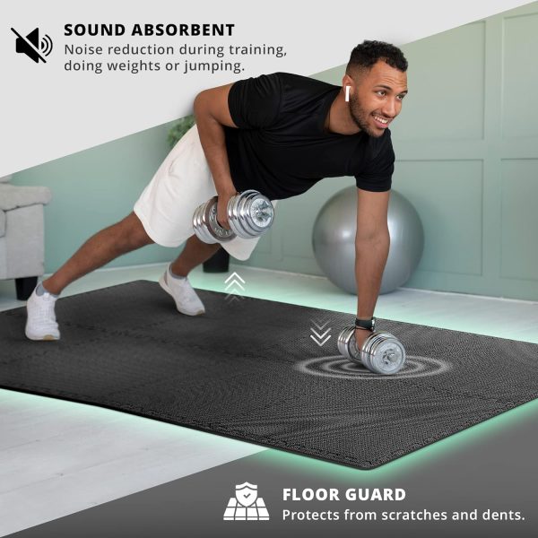 Gym Flooring Set - Interlocking EVA Soft Foam Floor Mat, 18 Pieces Puzzle - Image 6