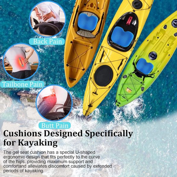 NEW-Vi Anti-Slip Kayak Seat Cushion - Waterproof Thicken Gel Boat Kayak - Image 5