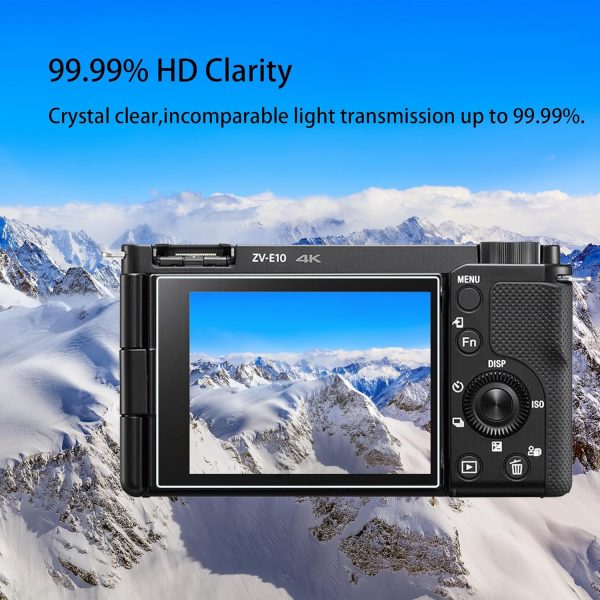 PCTC 3 Packs Tempered Glass Screen Protector Compatible for Sony ZV-E10 - Image 7
