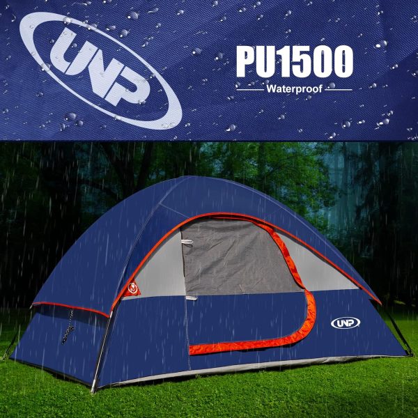 Camping Tent 2 Person, Waterproof Windproof Tent with Rainfly Easy Set - Image 5