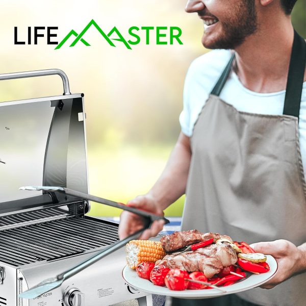 Portable Stainless Steel Gas Grill - 2 Burners Easy Clean Tabletop BBQ - Image 2