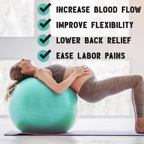 Live Infinitely Exercise Ball (55cm-95cm) Extra Thick Professional Grade - Image 4